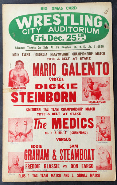 Galento, Mario-dick Steinborn Wrestling On Site Poster (1964) – Jo 