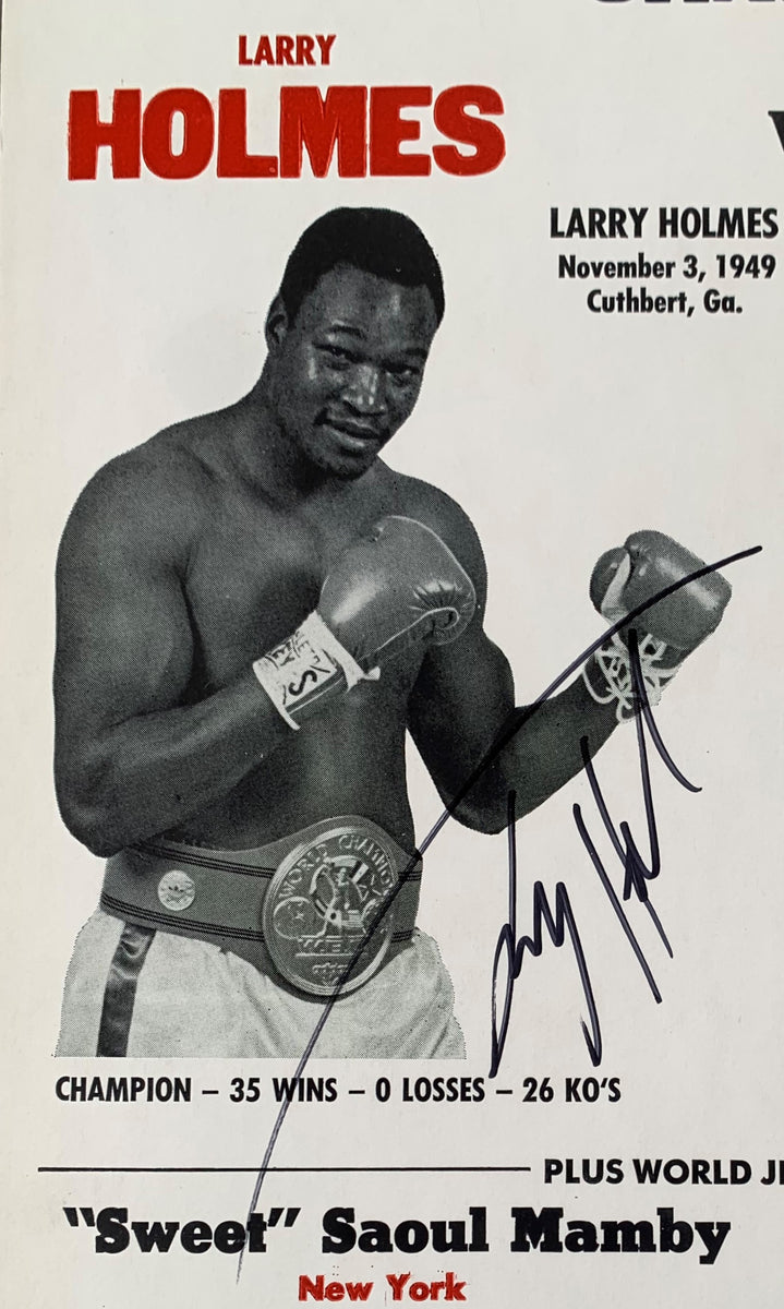 ALI, MUHAMMAD-LARRY HOLMES SIGNED CLOSED CIRCUIT POSTER (1980-SIGNED B – JO  Sports Inc.