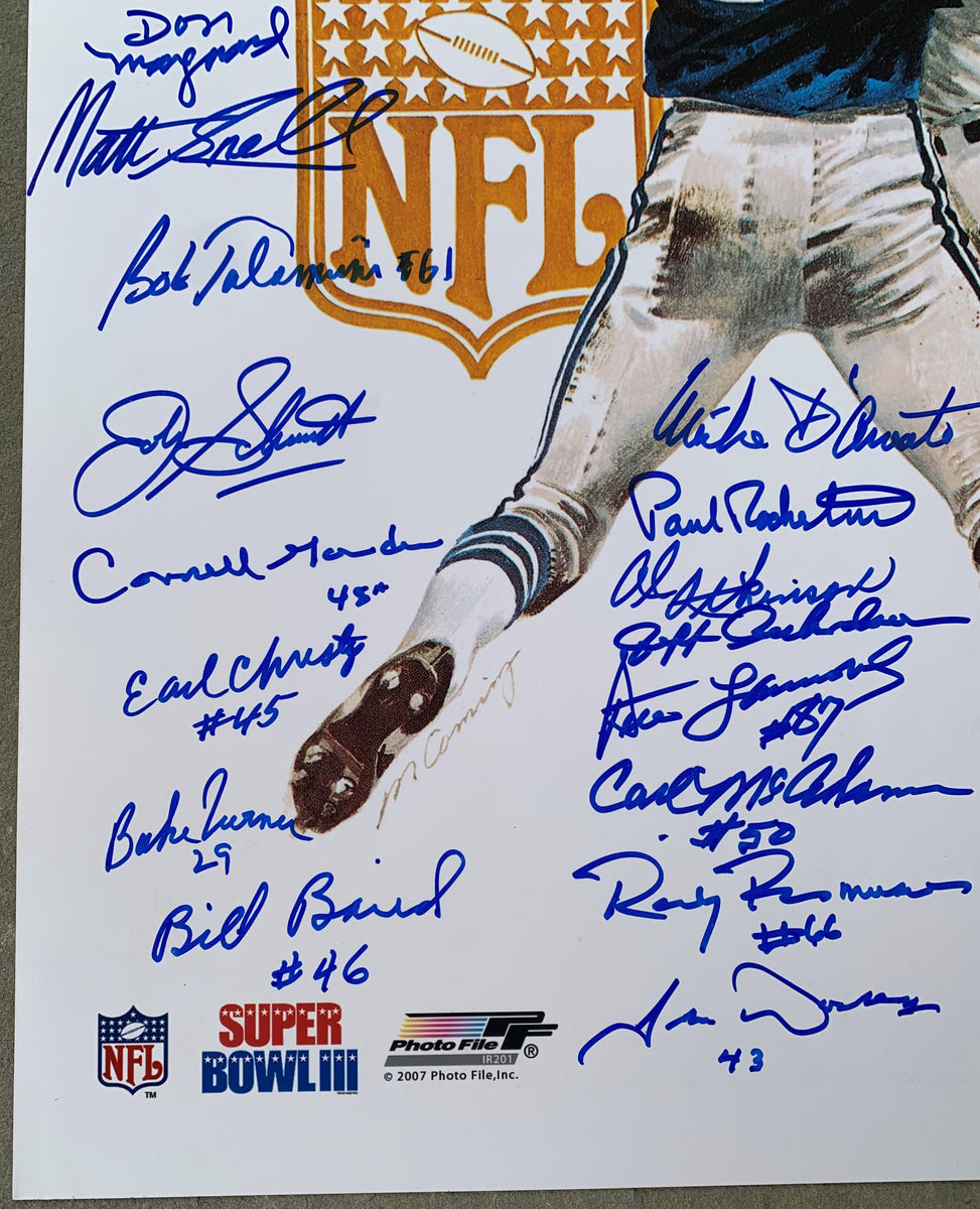 1969 New York Jets Super Bowl Team Autographed Jets (Throwback