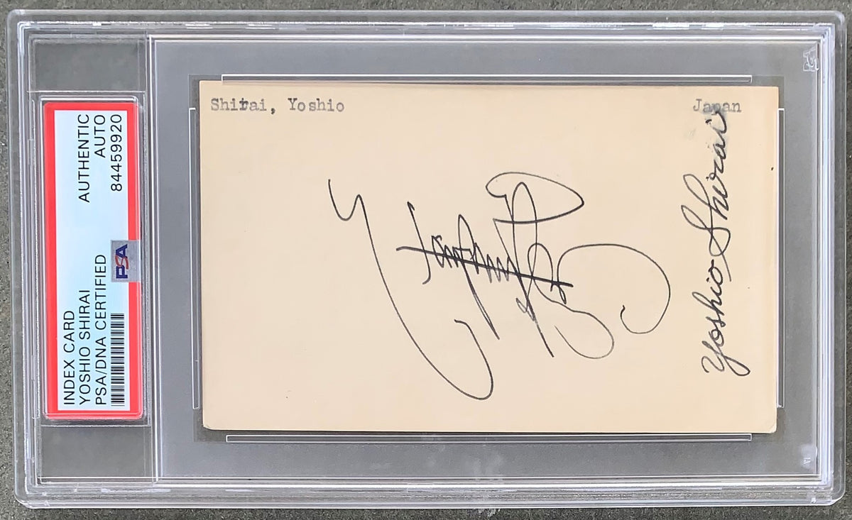 Shirai, Yoshio Signed Index Card (psa Dna) – Jo Sports Inc.