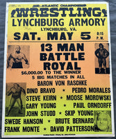 13 MAN BATTLE ROYAL WRESTLING MATCH ON SITE POSTER (BERNARD, ORNDORFF, MORALES)