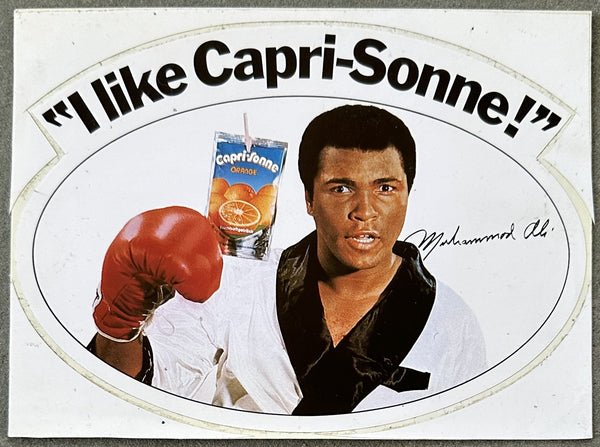 ALI, MUHAMMAD ADVERTISING STICKER (1970'S-CAPRI-SONNE)