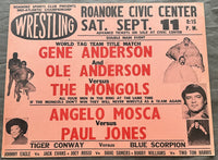 ANDERSON, GENE & OLE ANDERSON VS THE MONGOLS ON SITE POSTER (1976)