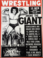 ANDRE THE GIANT VS 10 MEN ON SITE POSTER (1976)