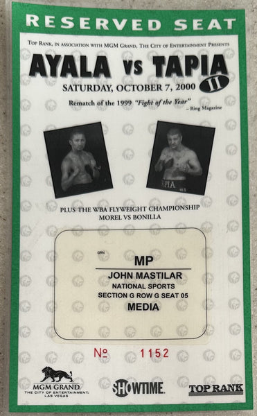 TAPIA, JOHNNY-PAULIE AYALA II PRESS CREDENTIAL (2000)