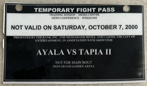 TAPIA, JOHNNY-PAULIE AYALA II TEMPORARY CREDENTIAL (2000)