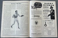 BAER, MAX-PRIMO CARNERA & JAMES J. BRADDOCK-CORN GRIFFIN OFFICIAL PROGRAM (1934-BAER WINS HEAVYWEIGHT TITLE)