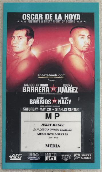 BARRERA, MARCO ANTONIO-ROCKY JUAREZ MEDIA CREDENTIAL (2006)