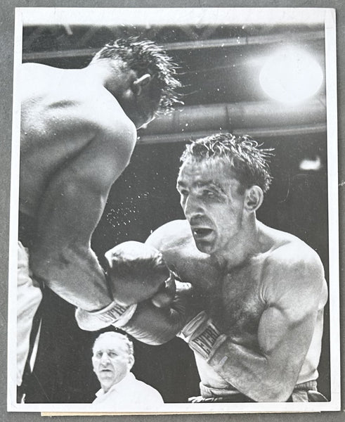 BASILIO, CARMEN-SUGAR RAY ROBINSON ORIGINAL WIRE PHOTO