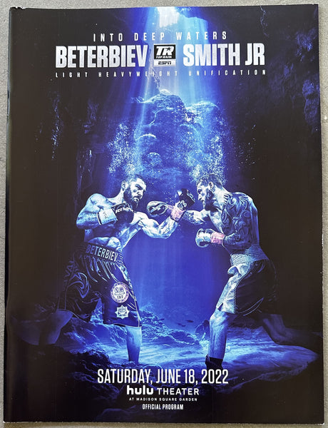 BETERBIEV, ARTUR-JOE SMITH, JR. OFFICIAL PROGRAM (2022)