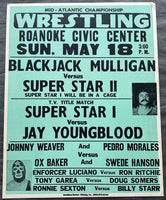 MULLIGAN, BLACKJACK-SUPER STAR II & JOHNNY WEAVER & PEDRO MORALES VS OX BAKER & SWEDE HANSON ON SITE POSTER (1980)