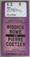 BOWE, RIDDICK-PIERRE COETZER PRESS CREDENTIAL (1992)