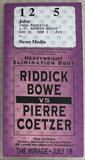 BOWE, RIDDICK-PIERRE COETZER PRESS CREDENTIAL (1992)