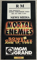 BOWE, RIDDICK-JORGE LUIS GONZALEZ PRESS CREDENTIAL (1995)