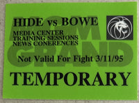 BOWE, RIDDICK-HERBIE HIDE TEMPORARY CREDENTIAL (1995)