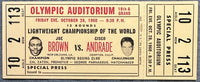 BROWN, JOE-CISCO ANDRADE ON SITE FULL TICKET (1960)