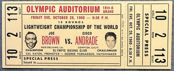 BROWN, JOE-CISCO ANDRADE ON SITE FULL TICKET (1960)