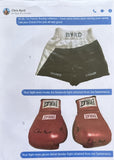 BYRD, CHRIS SIGNED FIGHT WORN BOXING GLOVES (2001-DAVID VEDDER FIGHT)