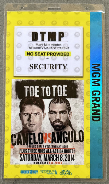 ALVAREZ, SAUL "CANELO"-AUSTIN TROUT SECURITY CREDENTIAL (2013)