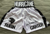 CARTER, RUBIN "HURRICANE" SIGNED BOXING TRUNKS (JSA)