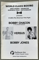 CHACON, BOBBY-BOBBY JONES OFFICIAL PROGRAM (1988-CHACON'S LAST FIGHT)