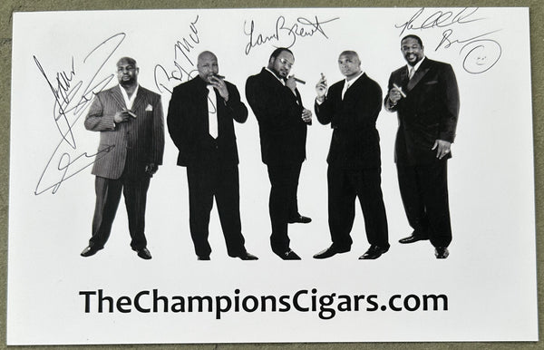 CHAMPIONS CIGAR SIGNED PHOTO (BOWE, MERCER, BREWSTER & TONEY)