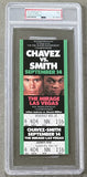 CHAVEZ, JULIO CESAR-LONNIE SMITH FULL TICKET (1991-PSA/DNA EX 5)