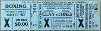 CLAY, CASSIUS-DOUG JONES ON SITE FULL TICKET (1963)