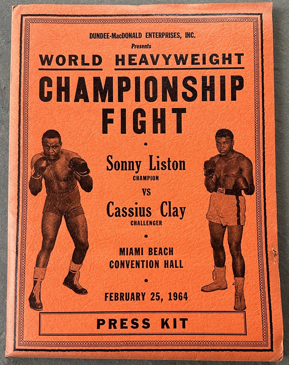 CLAY, CASSIUS-SONNY LISTON I ORIGINAL PRESS KIT PROGRAM (1964) – JO ...