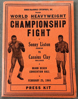 CLAY, CASSIUS-SONNY LISTON I ORIGINAL PRESS KIT PROGRAM (1964)