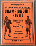 CLAY, CASSIUS-SONNY LISTON I ORIGINAL PRESS KIT PROGRAM (1964)