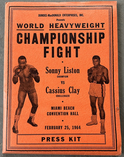 CLAY, CASSIUS-SONNY LISTON I ORIGINAL PRESS KIT PROGRAM (1964)