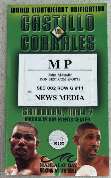 CORRALES, DIEGO-JOSE LUIS CASTILLO I PRESS CREDENTIAL (2005)