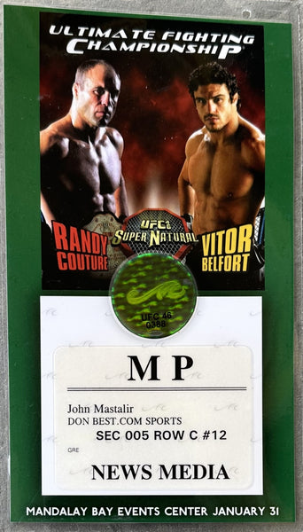 COUTURE, RANDY-VICTOR BELFORT PRESS CREDENTIAL (2004)