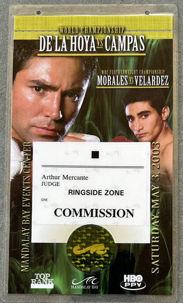 DE LA HOYA, OSCAR-YURI BOY CAMPAS CREDENTIAL (2003-ARTHUR MERCANTE)