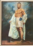 DEMPSEY, JACK HAND PAINTED PHOTOGRAPH (FAMOUS POSE-JACK DEMPSEY COLLECTION)