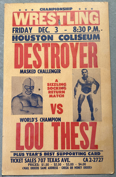THESZ, LOU-THE DESTROYER ON SITE POSTER (1965)