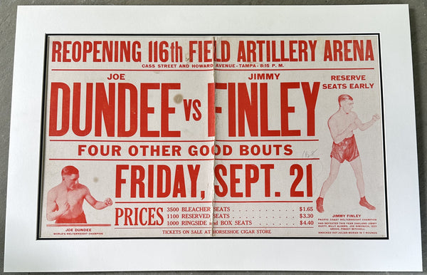 DUNDEE, JOE-JIMMY FINLEY ON SITE POSTER (1928)