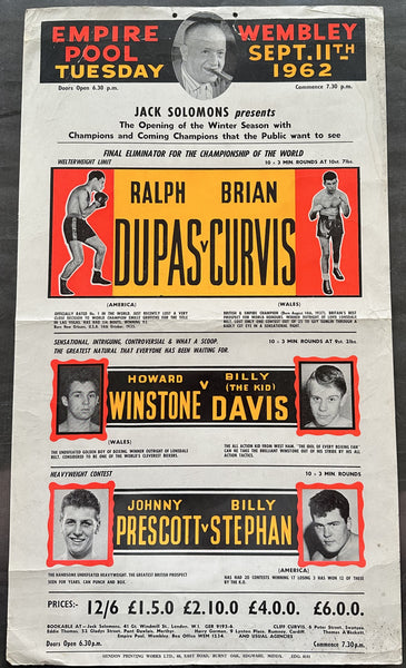 DUPAS, RALPH-BRIAN CURVIS ON SITE POSTER (1962)