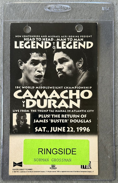 DURAN, ROBERTO-HECTOR "MACHO" CAMACHO I RINGSIDE CREDENTIAL (1996)