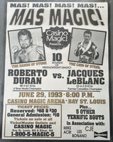 DURAN, ROBERTO-JACQUES LEBLANC ON SITE POSTER (1993)