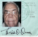 DUVA, LOU BOXING SECOND'S LICENSE (NEW JERSEY 1991-92)