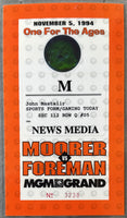 FOREMAN, GEORGE-MICHAEL MOORER PRESS CREDENTIAL (1994)