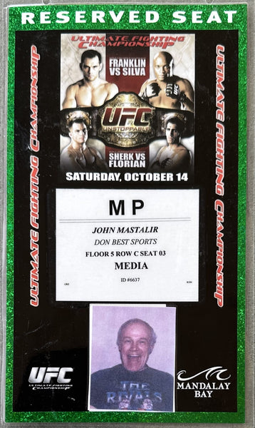 SILVA, ANDERSON-RICH FRANKLIN UFC PRESS CREDENTIAL (2006)