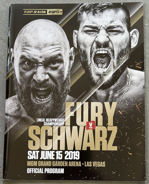 FURY, TYSON-TOM SCHWARZ OFFICIAL PROGRAM (2019)