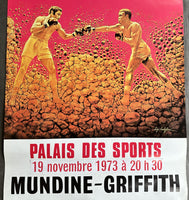 GRIFFITH, EMILE-TONY MUNDINE ON SITE POSTER (1973)