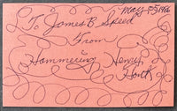 HANK, HENRY SIGNED INDEX CARD