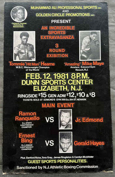 HEARNS, THOMAS "HITMAN" EXHIBITION POSTER (1981)