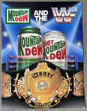 HOGAN, HULK & RANY "MACHO MAN" SAVAGE MOUNTAIN DEW PROMOTIONAL POSTER (1988)