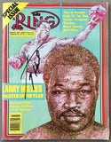 HOLMES, LARRY SIGNED RING MAGAZINE (MARCH 1983-JSA)